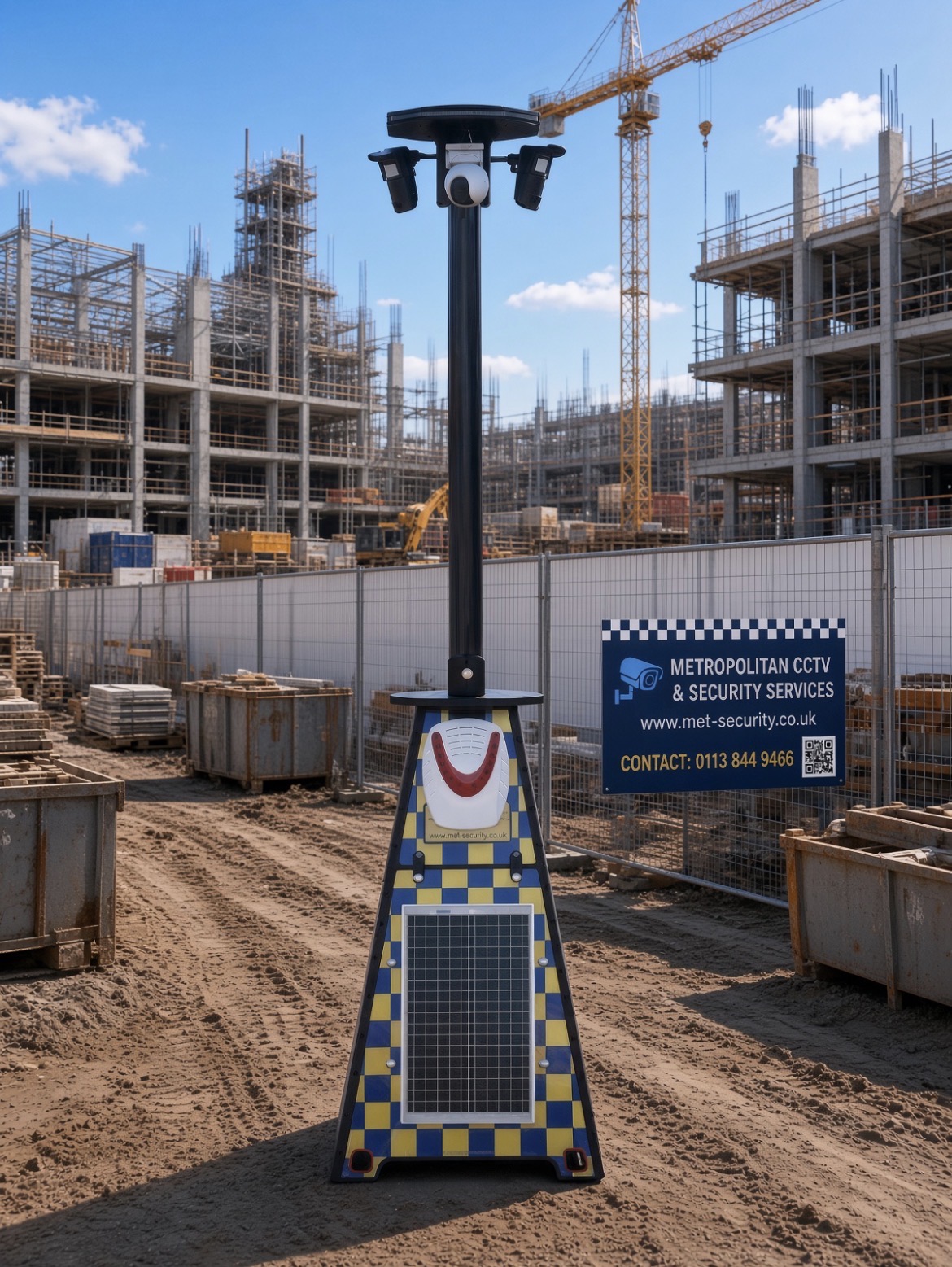 Metropolitan CCTV tower on the Dunsville, Doncaster construction site