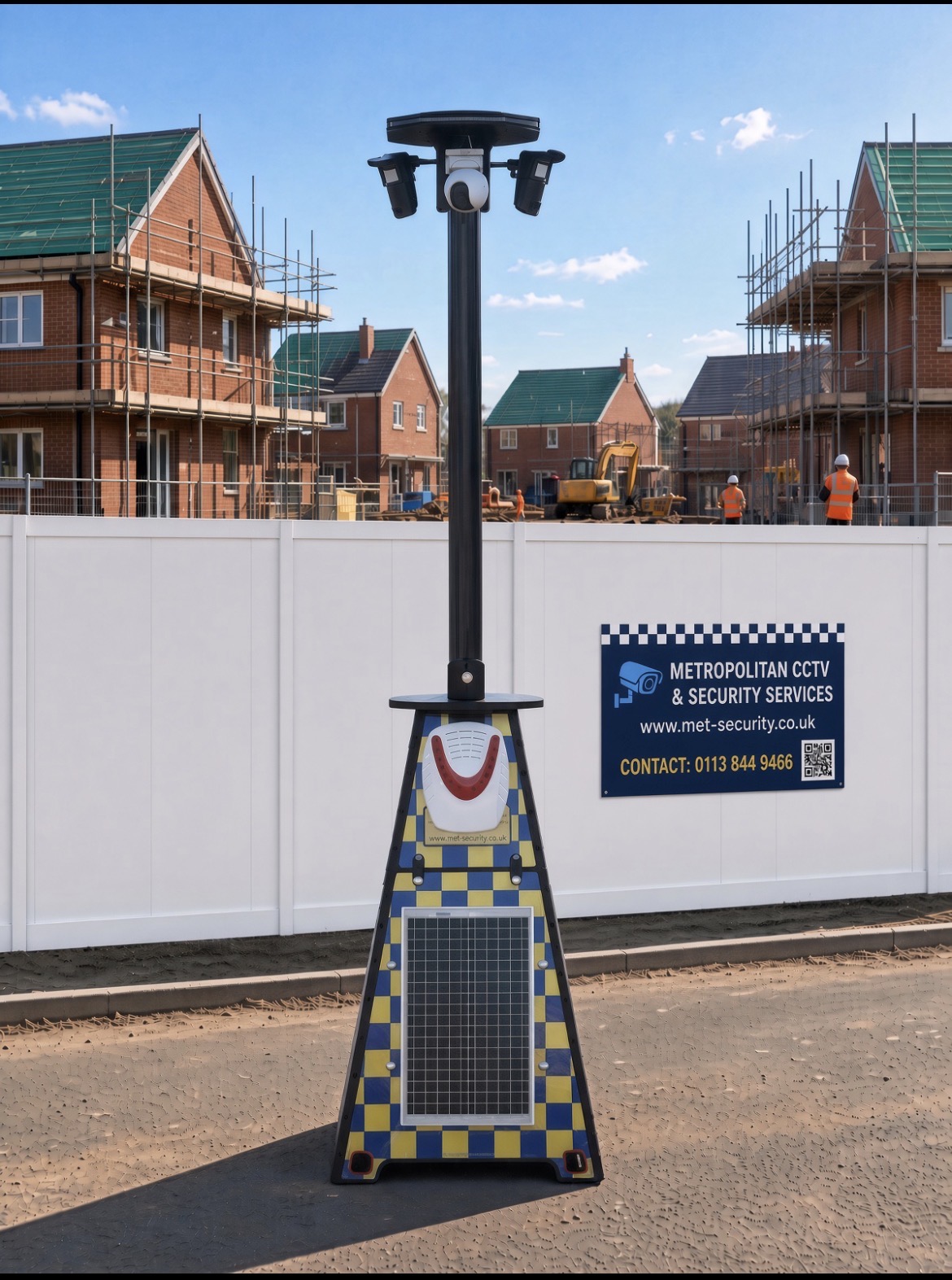 Metropolitan CCTV tower on a Keepmoat Homes construction site